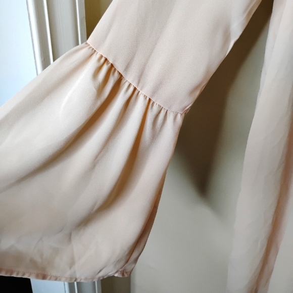 Lulus Far Wanderings Chiffon Mini Dress XL NWT Feminine Romantic Ruffle - Picture 4 of 10